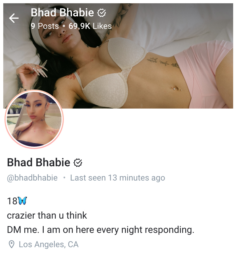Bhad Bhabie Onlyfans Leak Sex