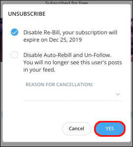 How To Cancel A Subscription Onlyfans