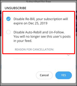How To Cancel Subscription On Onlyfans