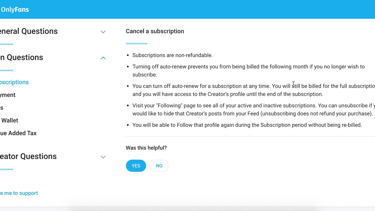 How To Cancel Onlyfans Monthly Subscription